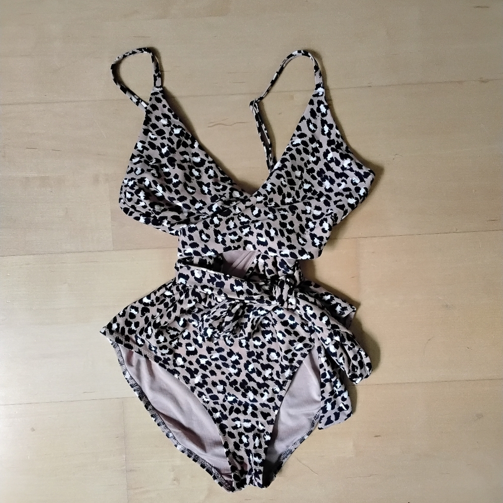 Aerie Leapord Wrap swimsuit